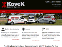 Tablet Screenshot of koveksecurity.com.au